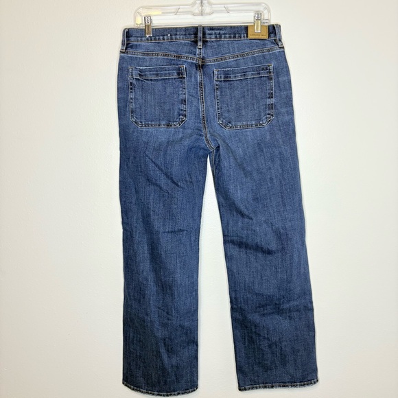 American Eagle Stovepipe Relaxed Fit Dark Blue Jeans Sz8/31  Classic Casual Cozy - Picture 3 of 15